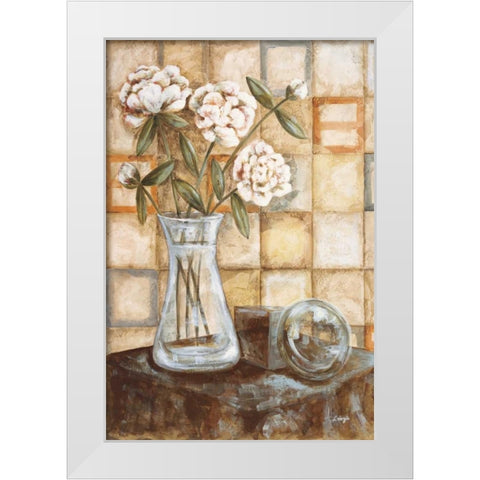 Travertine II White Modern Wood Framed Art Print by Linza, Loretta