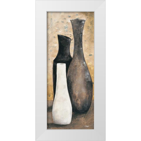 Anthracite I White Modern Wood Framed Art Print by Linza, Loretta