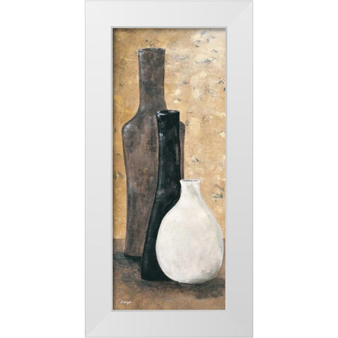 Anthracite II White Modern Wood Framed Art Print by Linza, Loretta