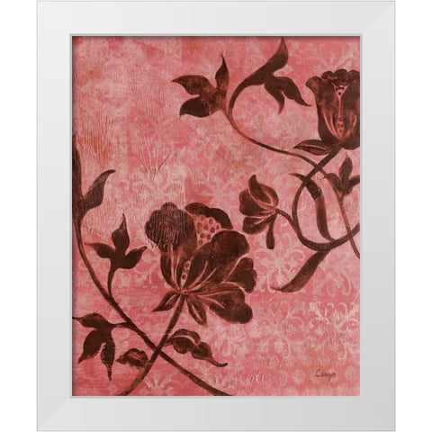 La Vie en Rose II White Modern Wood Framed Art Print by Linza, Loretta