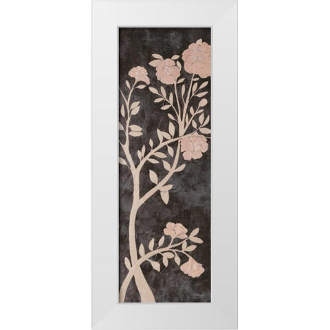 Moonlight Garden I White Modern Wood Framed Art Print by Linza, Loretta