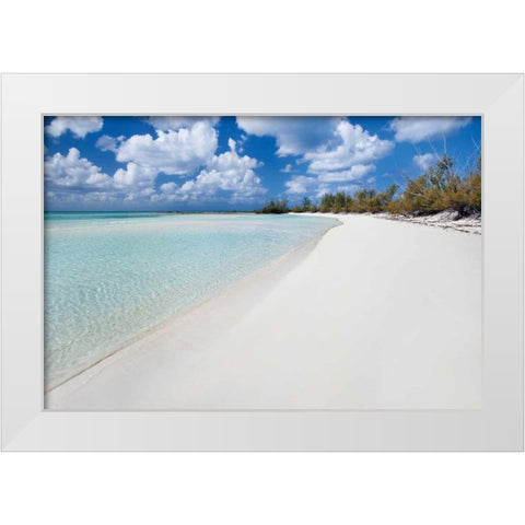 Deep Creek Beach White Modern Wood Framed Art Print by Malvin, Larry