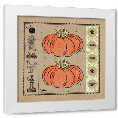 Tasty Tomatoes White Modern Wood Framed Art Print by McCollum, Sudi