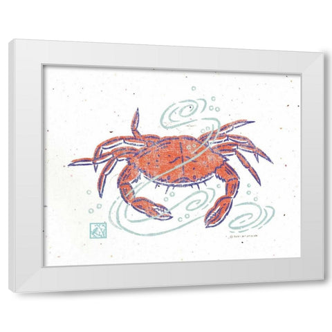 Rustic Crab White Modern Wood Framed Art Print by McCollum, Sudi