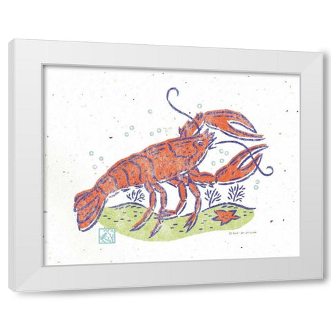 Rustic Lobster White Modern Wood Framed Art Print by McCollum, Sudi