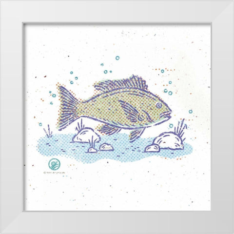 Rustic Fish I White Modern Wood Framed Art Print by McCollum, Sudi
