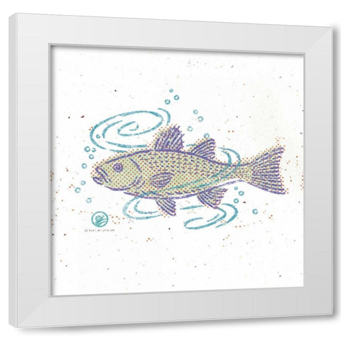 Rustic Fish II White Modern Wood Framed Art Print by McCollum, Sudi