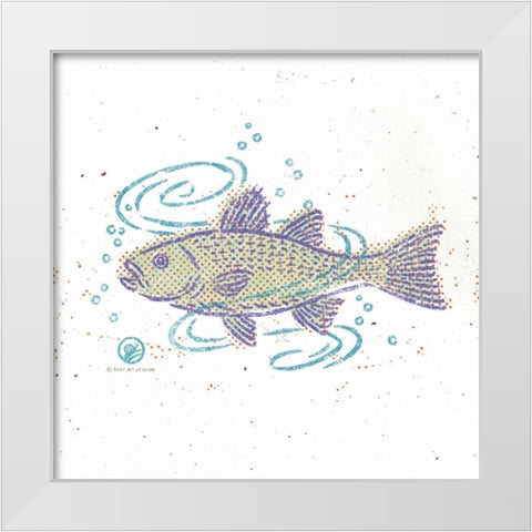 Rustic Fish II White Modern Wood Framed Art Print by McCollum, Sudi