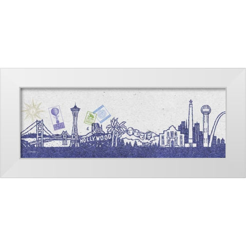 National Skyline I White Modern Wood Framed Art Print by McCollum, Sudi