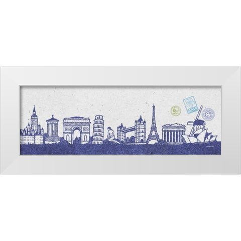 International Skyline II White Modern Wood Framed Art Print by McCollum, Sudi