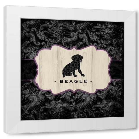 Top Dog IV White Modern Wood Framed Art Print by McRostie, Kate