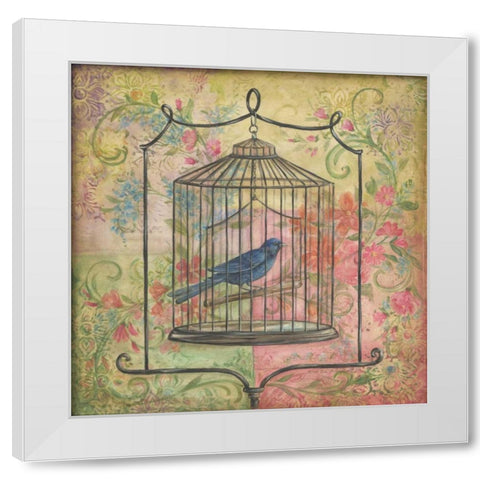 La Boheme Bird I White Modern Wood Framed Art Print by McRostie, Kate