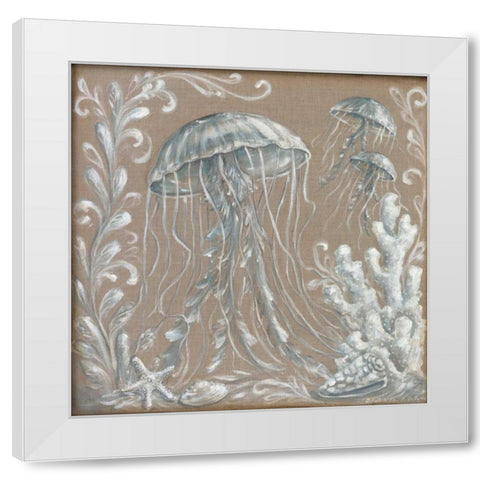 Ocean Wonder I White Modern Wood Framed Art Print by McRostie, Kate
