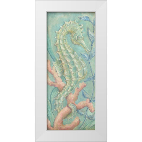 Santorini Seahorse I White Modern Wood Framed Art Print by McRostie, Kate