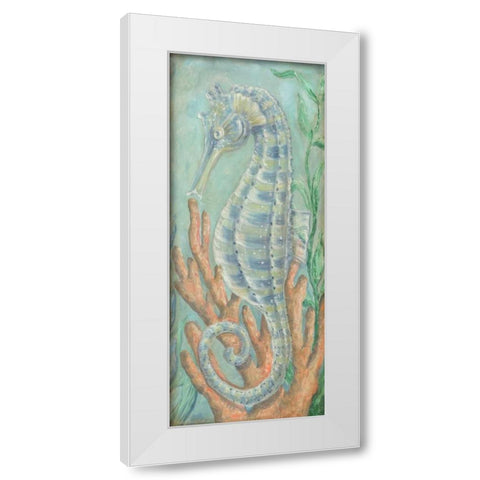 Santorini Seahorse II White Modern Wood Framed Art Print by McRostie, Kate