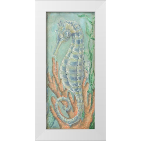 Santorini Seahorse II White Modern Wood Framed Art Print by McRostie, Kate