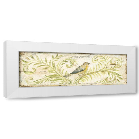 Eco Warbler White Modern Wood Framed Art Print by McRostie, Kate