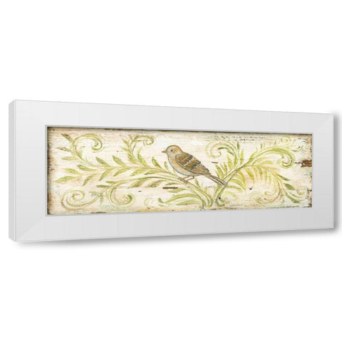 Eco Sparrow White Modern Wood Framed Art Print by McRostie, Kate
