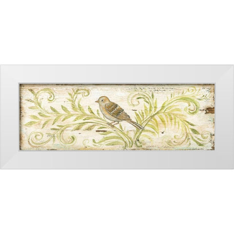 Eco Sparrow White Modern Wood Framed Art Print by McRostie, Kate