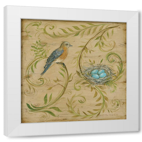 Natures Nest III White Modern Wood Framed Art Print by McRostie, Kate