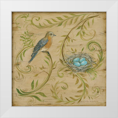 Natures Nest III White Modern Wood Framed Art Print by McRostie, Kate