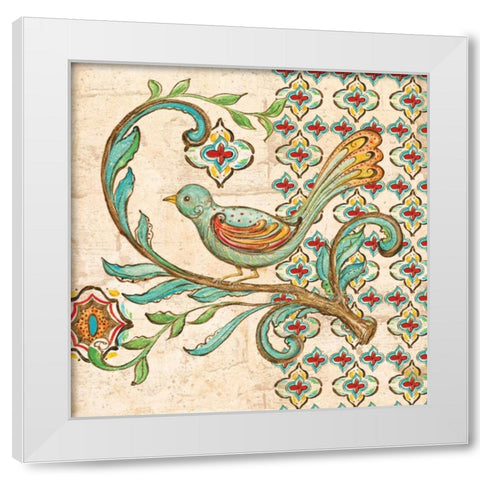 Treetop Bird II White Modern Wood Framed Art Print by McRostie, Kate