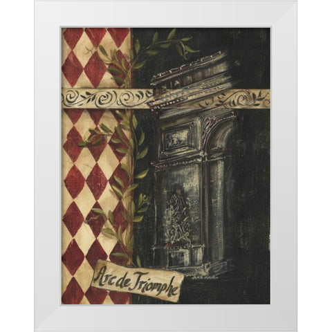 Arc de Triomphe White Modern Wood Framed Art Print by McRostie, Kate