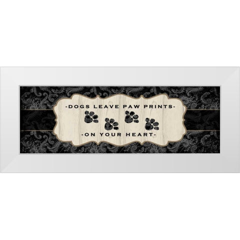 Top Dog Sign I White Modern Wood Framed Art Print by McRostie, Kate