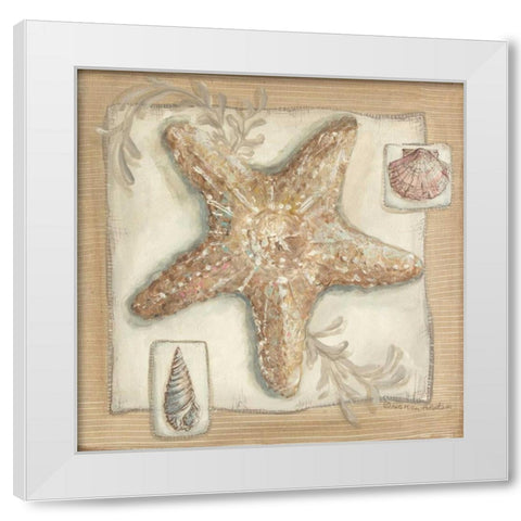 Sandy Starfish White Modern Wood Framed Art Print by McRostie, Kate