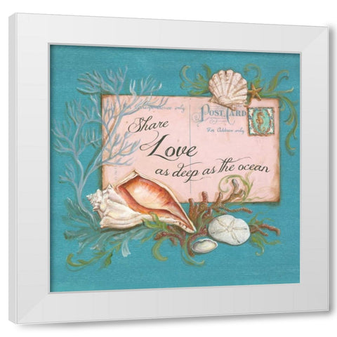 Paradise Postcards I White Modern Wood Framed Art Print by McRostie, Kate