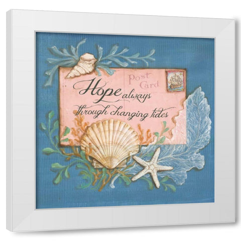 Paradise Postcards IV White Modern Wood Framed Art Print by McRostie, Kate