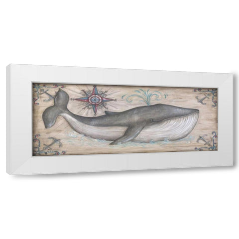 Whale Watch I White Modern Wood Framed Art Print by McRostie, Kate