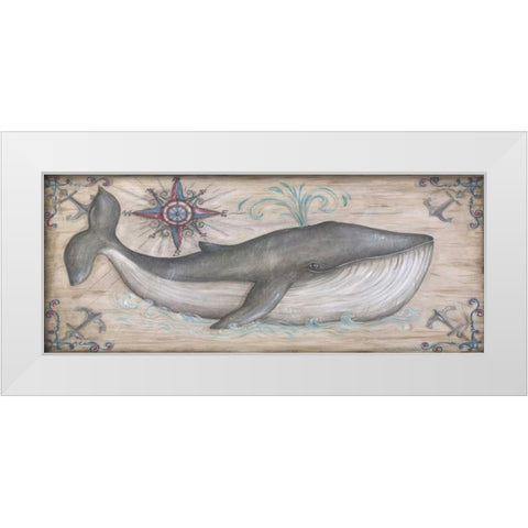 Whale Watch I White Modern Wood Framed Art Print by McRostie, Kate