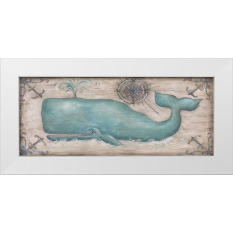 Whale Watch II White Modern Wood Framed Art Print by McRostie, Kate