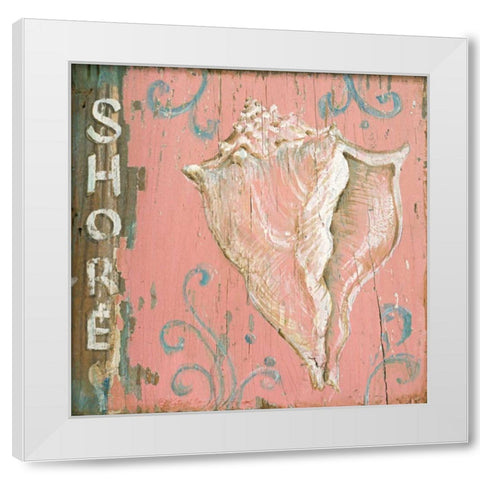 Shore White Modern Wood Framed Art Print by McRostie, Kate