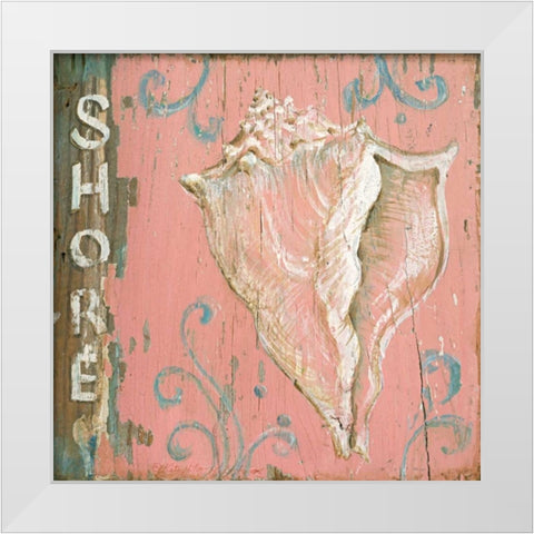Shore White Modern Wood Framed Art Print by McRostie, Kate