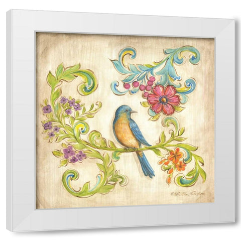Madisons Garden II White Modern Wood Framed Art Print by McRostie, Kate
