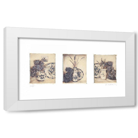 Delft White Modern Wood Framed Art Print by Melious, Amy