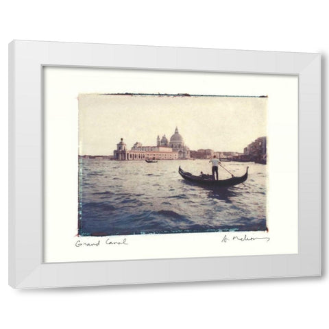 Grand Canal White Modern Wood Framed Art Print by Melious, Amy