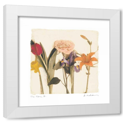 Tre Fiori IV White Modern Wood Framed Art Print by Melious, Amy