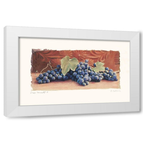 Grape Harvest I White Modern Wood Framed Art Print by Melious, Amy