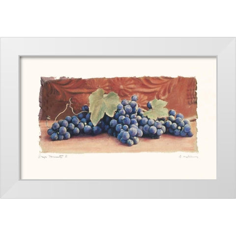Grape Harvest I White Modern Wood Framed Art Print by Melious, Amy
