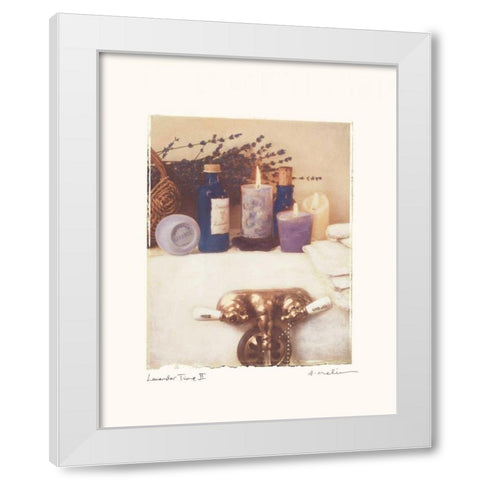 Lavender Time II White Modern Wood Framed Art Print by Melious, Amy