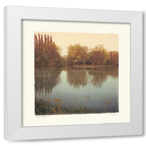 Water Colors I White Modern Wood Framed Art Print by Melious, Amy