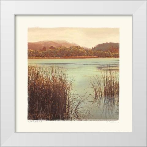 Water Colors II White Modern Wood Framed Art Print by Melious, Amy