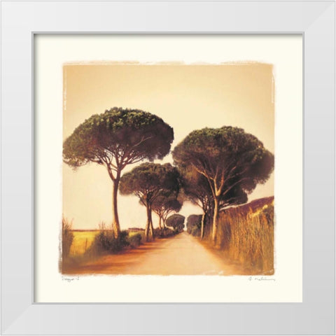 Viaggio I White Modern Wood Framed Art Print by Melious, Amy