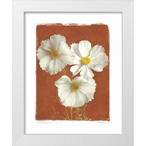 White Cosmos I White Modern Wood Framed Art Print by Melious, Amy