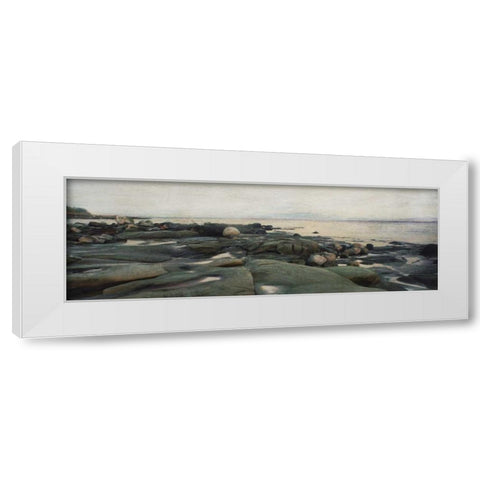 Rocky Shores I White Modern Wood Framed Art Print by Melious, Amy