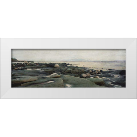 Rocky Shores I White Modern Wood Framed Art Print by Melious, Amy