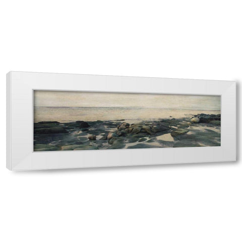 Rocky Shores II White Modern Wood Framed Art Print by Melious, Amy